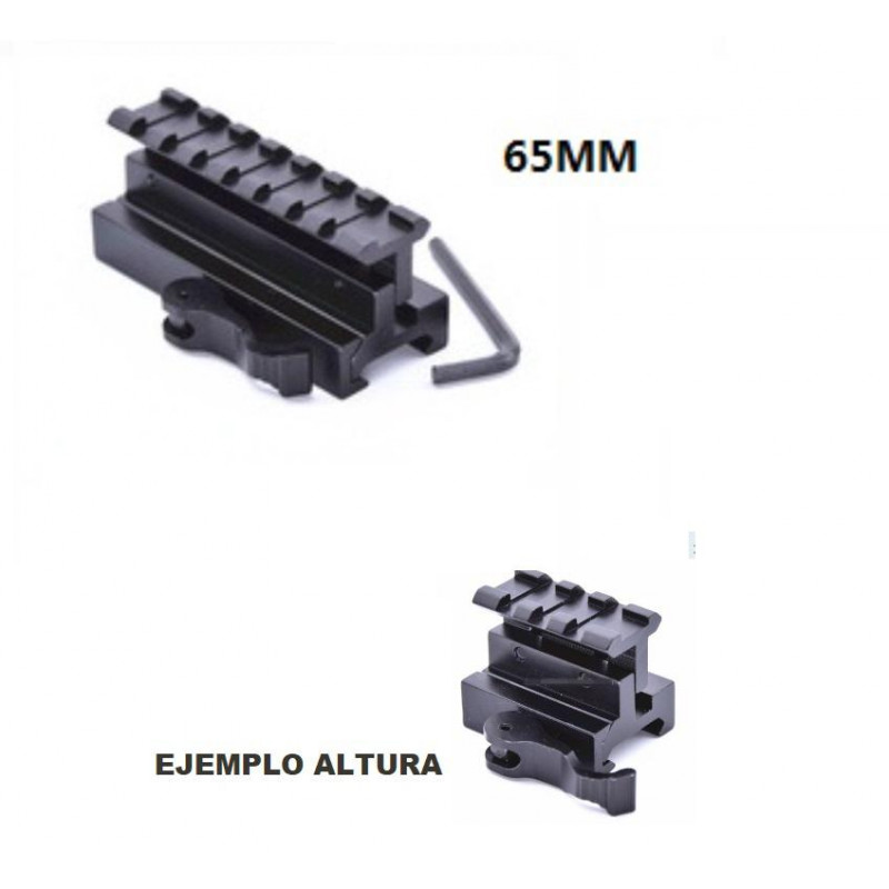 Rail Montura Ajustable 65 mm  